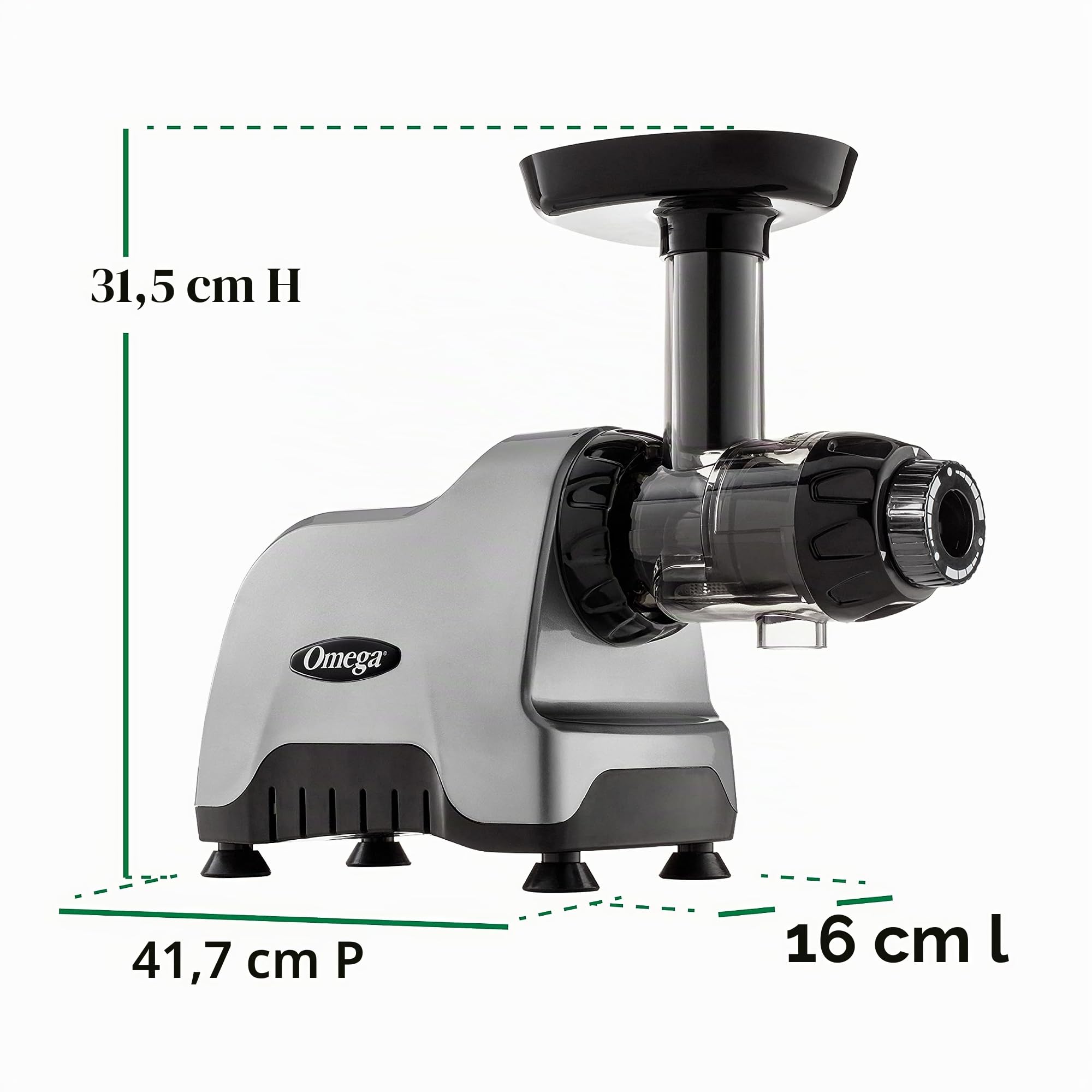 Omega Extracteur de jus CNC82 - Compact Juicer | OMEGA, 200-Watt, Gris