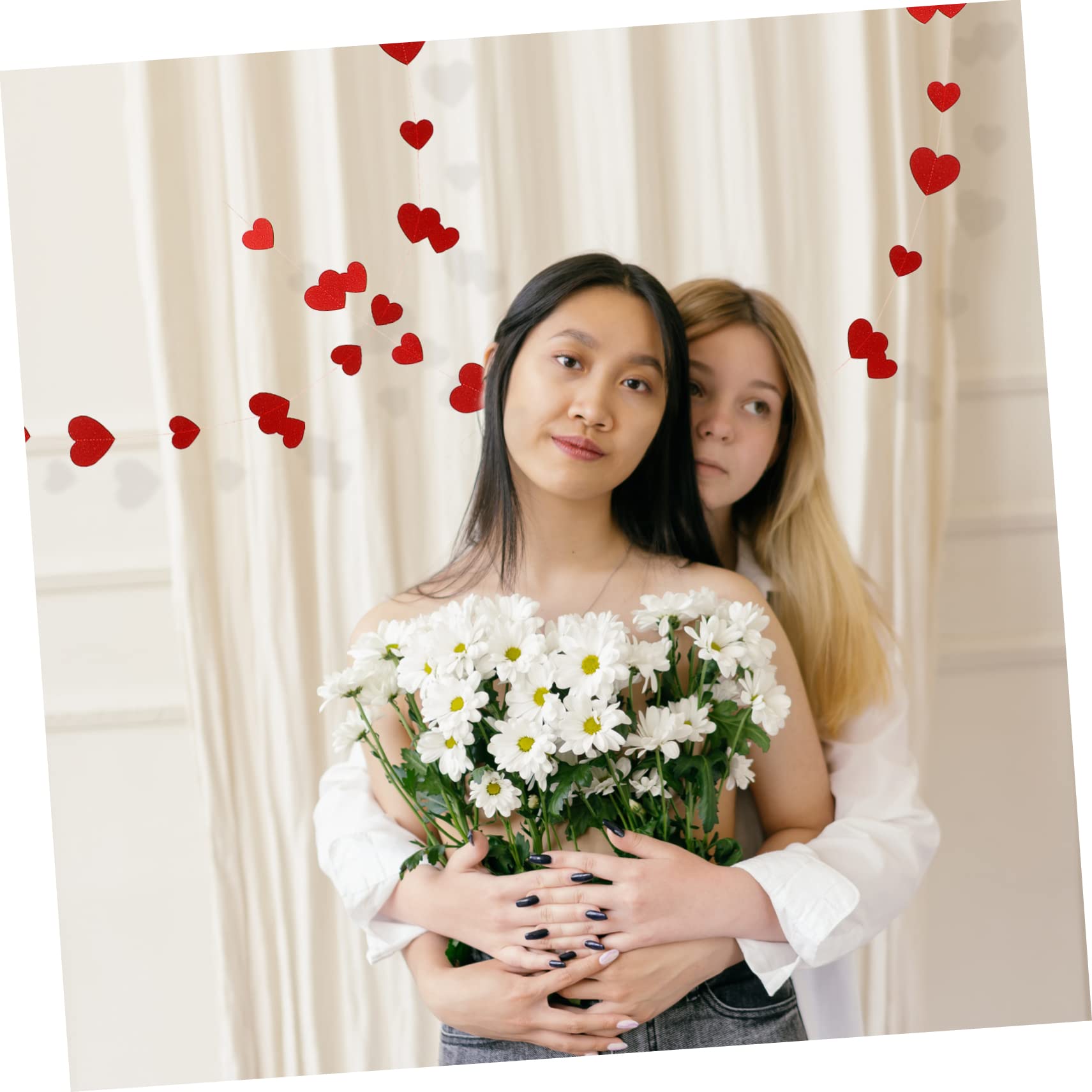 ABOOFAN 1packung Herzförmige Papiergirlande Mit Für Valentinstag Dekoration Für Hochzeiten Partys Und Romantische Anlässe Kreative Raumgestaltung Und Festliche
