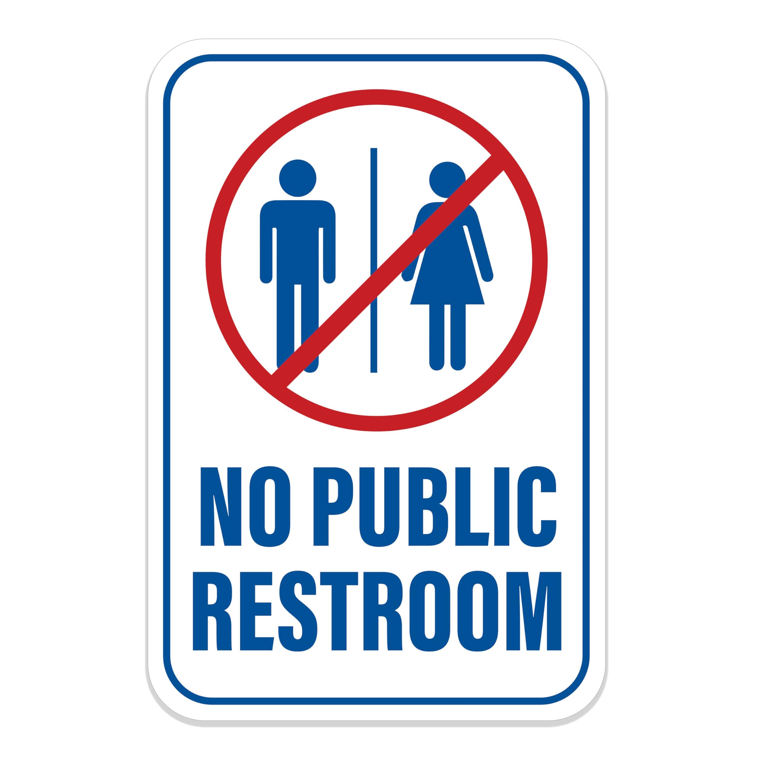 Tin sign vintage No Public Restrooms Plaque Poster for Bar Pub Beer Home Garage Man Cave Wall Decor 12x8 Inch