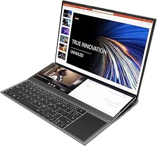 Laptop de Tela Dupla, Tela Principal HD de 16 Polegadas + Tela Secundária de Controle de Toque de 14 Polegadas, para CPU Intel Core I7, SSD de 8G RAM 256G, HDMI, USB C, Bluetooth, Laptop Portátil (Plugue dos EUA)