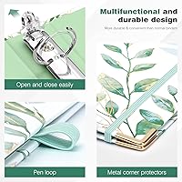 Vista 314 de Ospelelf Mini 3 Ring Binder, 2 Inch, Cute Pink Marble Binder for 5.5" x 8.5" with 5 Tab Dividers, File Folder Labels and Low Profile Clipboards