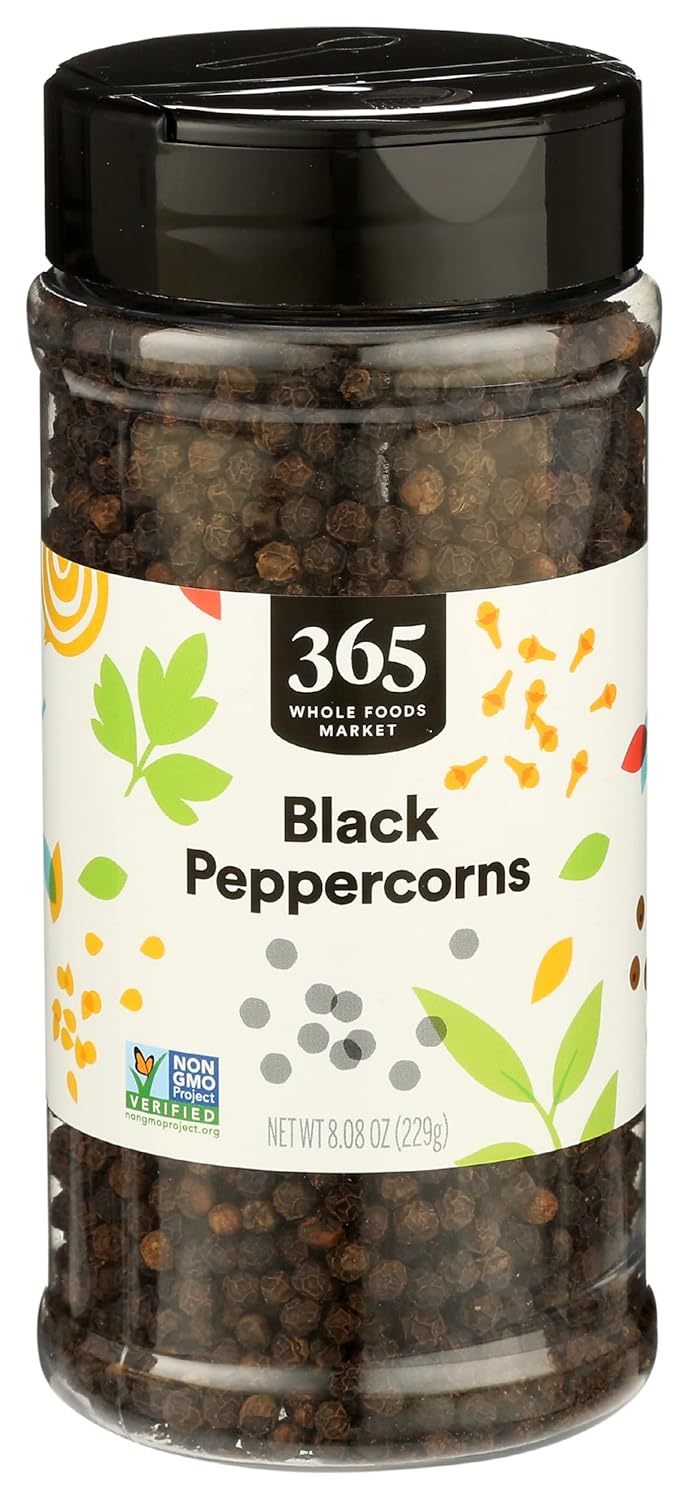 365 by Whole Foods Market, Peppercorns Black, 8.08 Ounce