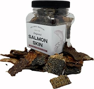 JACK'S PREMIUM Fish Skin Dog Treats - Crispy Salmon Treats for Dogs - All-Natural Salmon - Training Reward - Safe for Cats