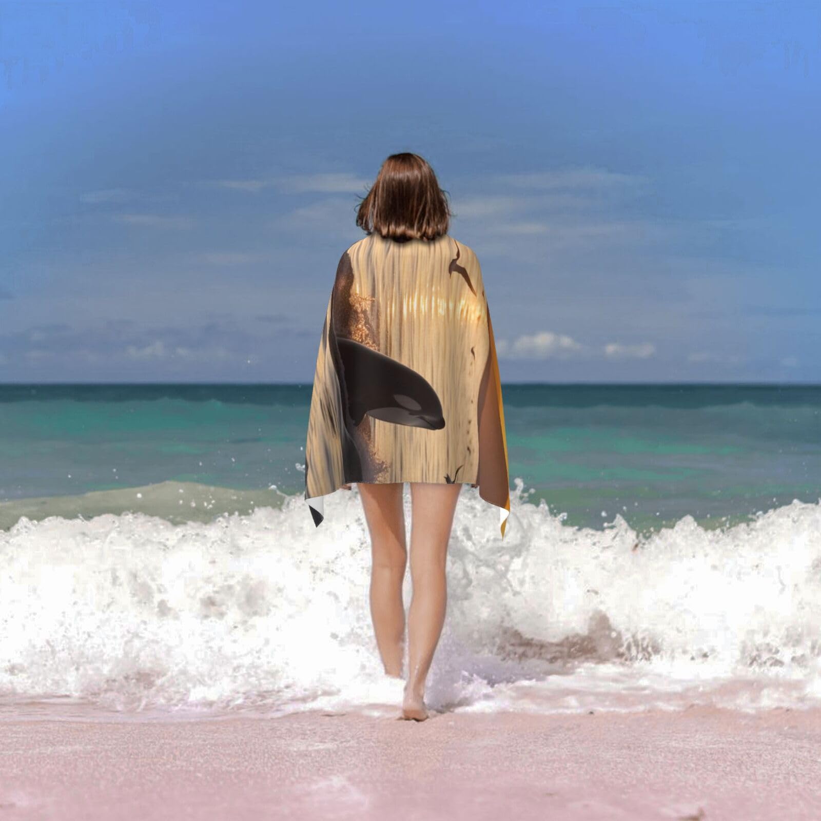 Amazon.co.jp: ヒョウ シャチ柄プリント マイクロファイバー バス