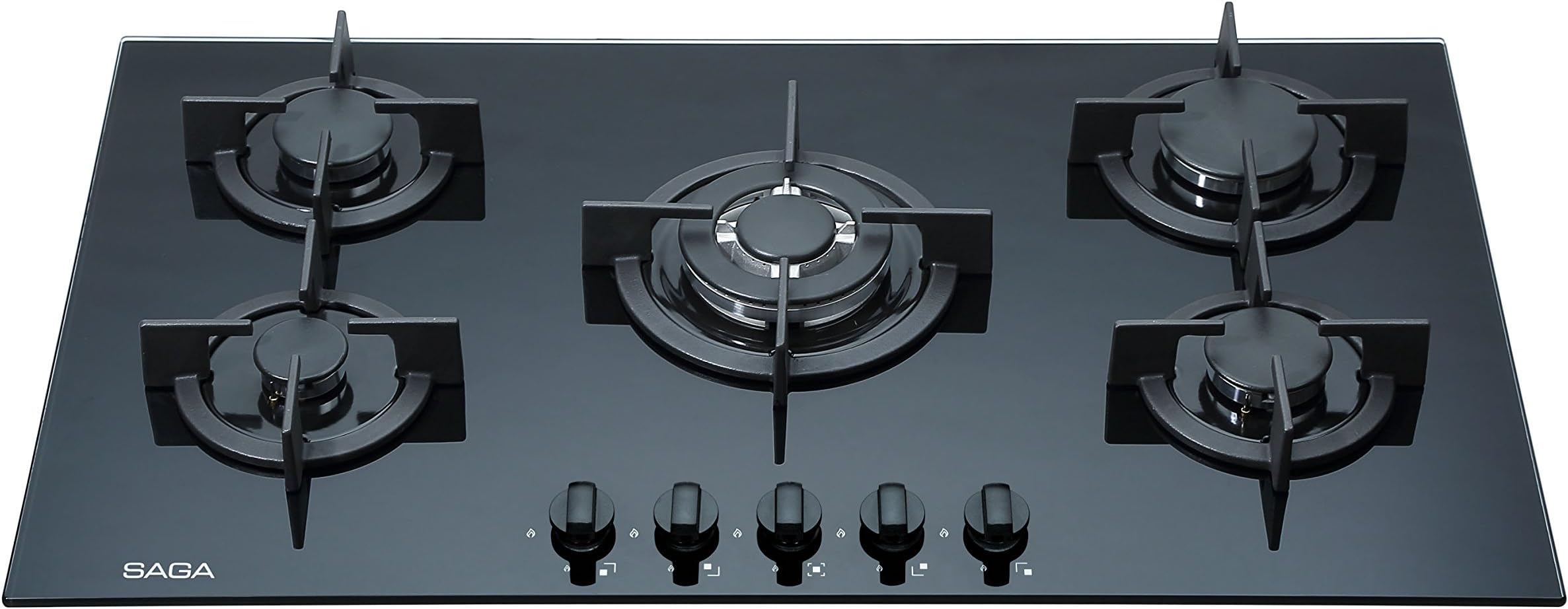 Elegans X951-B 90cm 5 Burner Built-in Gas on Glass Hob