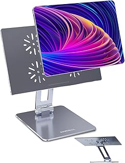 Magnetic iPad Stand Holder Adjustable for iPad Pro 11 inch/Air,360° Rotating Floating Aluminum Desk iPad Pro Stand for Apple iPad Pro 11'' 1st/2nd/3rd/4th Gen,Magnetic Stand for iPad Air 4th/Air 5th