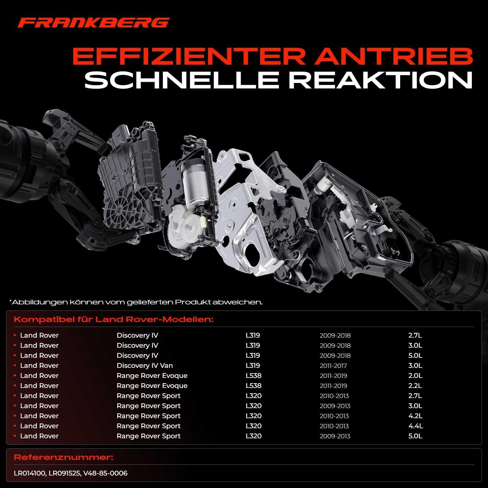 Frankberg Türschloss Stellmotor Vorne Rechts 10+4 Polig Kompatibel mit Discovery IV L319 SUV 2009-2018 R.a.n.g.e R.o.v.e.r L538 SUV 2011-2019