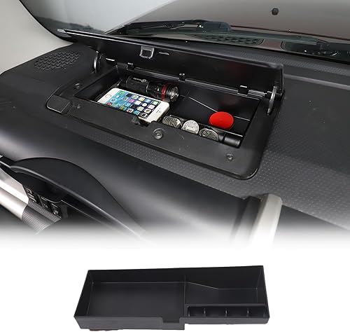 Bandeja de tablero de consola central, organizador de caja de almacenamiento para salpicadero compatible con Toyota FJ Cruiser 2007-2021, accesorios