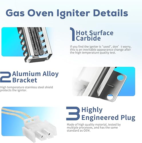 Miniatura 2 de WB13K21 Encendedor de horno de gas apto para G-E Sam-sung NX58H5600SS NX58h9500WS Reemplazo para Ken-more Hot-point Norton-501a WB2X9998 IG9998
