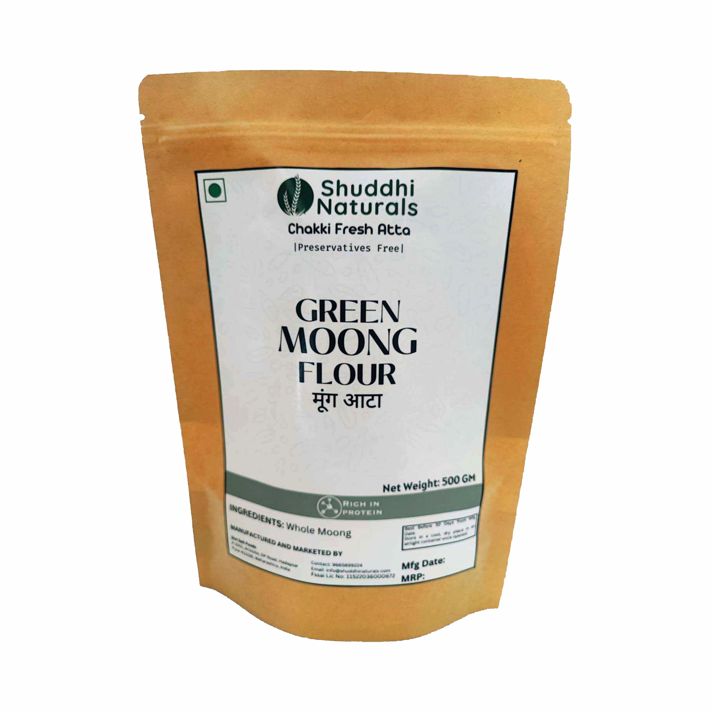 SHUDDHI NATURALS 1 Kg Green Moong Atta | rich in protein | Green Moong Dal | Natural Chakki Fresh | Quality Flour for Plant-Powered Nutrition (B0CQPGTJ2V) Amazon Price History, Amazon Price Tracker