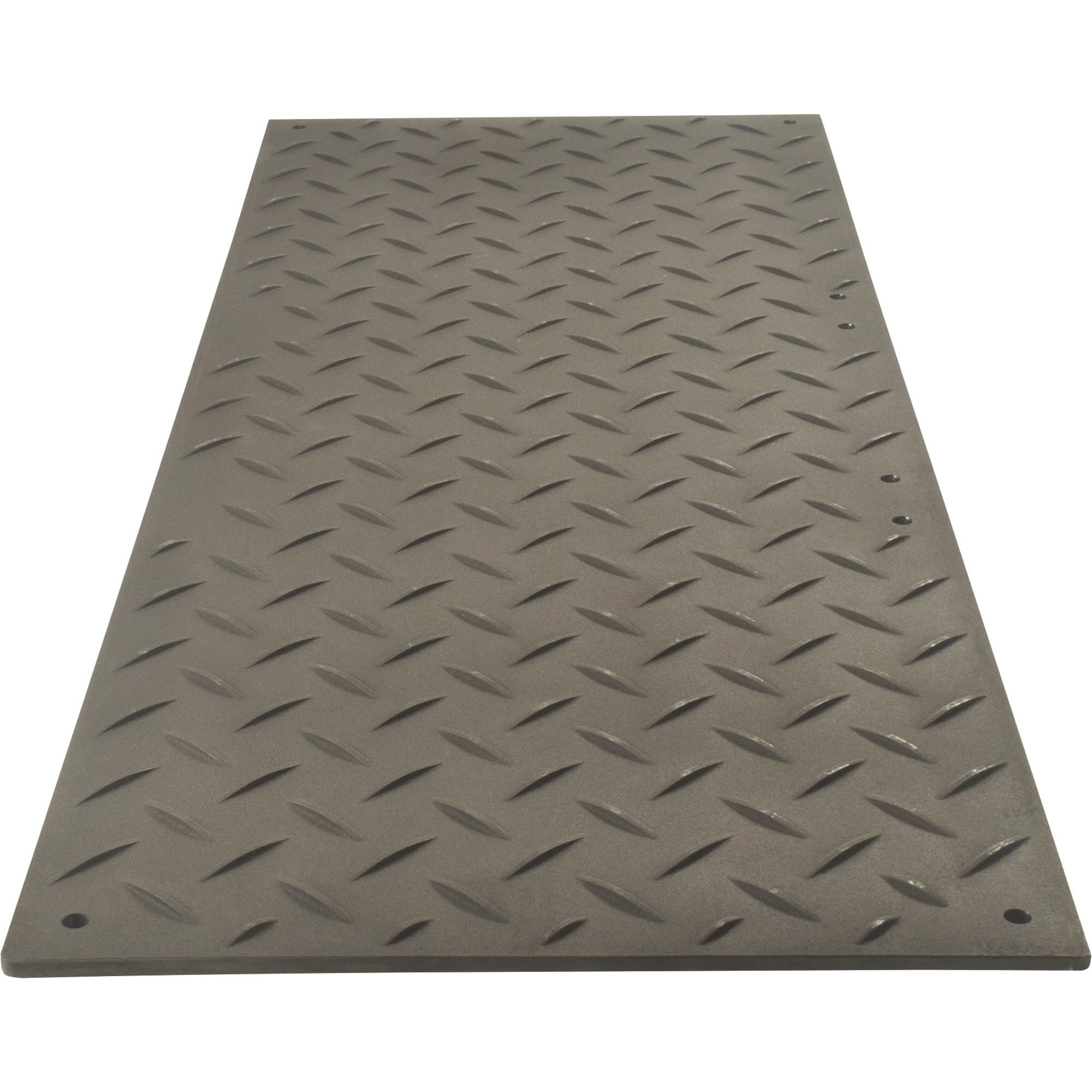 TuffTrak AlturnaMat Ground Protection Mat - Black, 3ft.W x 8ft.L, Diamond Plate Tread Design, Model Number AM38