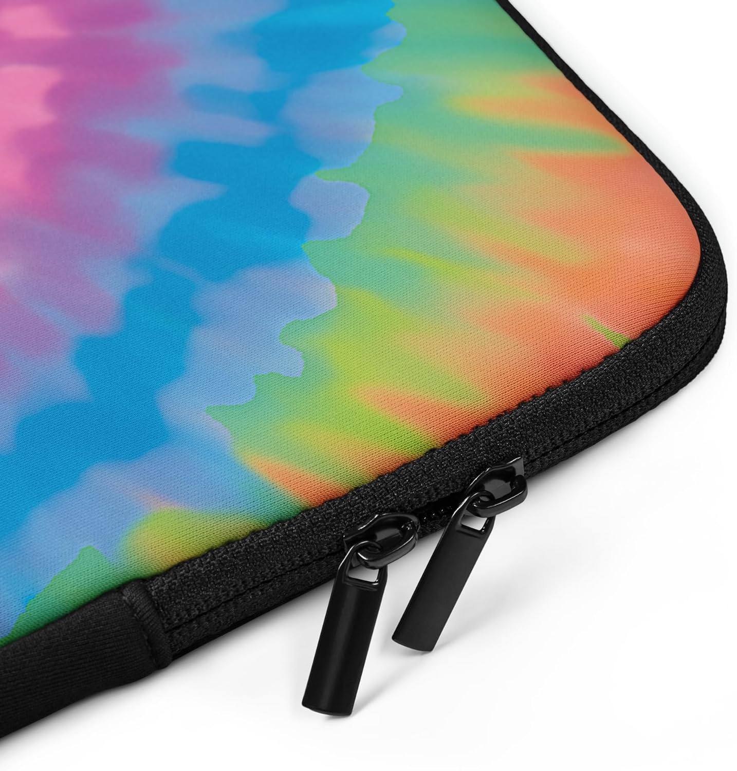Tie Dye Pattern Rainbow Colorful Design, Modern, Art Graphic Laptop Sleeve image 3