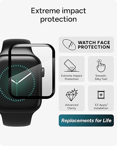 Miniatura 2 de ZAGG Invisbleshield Glass Fusion+ - Cristal híbrido de ingeniería - Protector de pantalla - Hecho para Apple Watch SE 3/6/SE (2020)/ 5/4 (1.575 in)