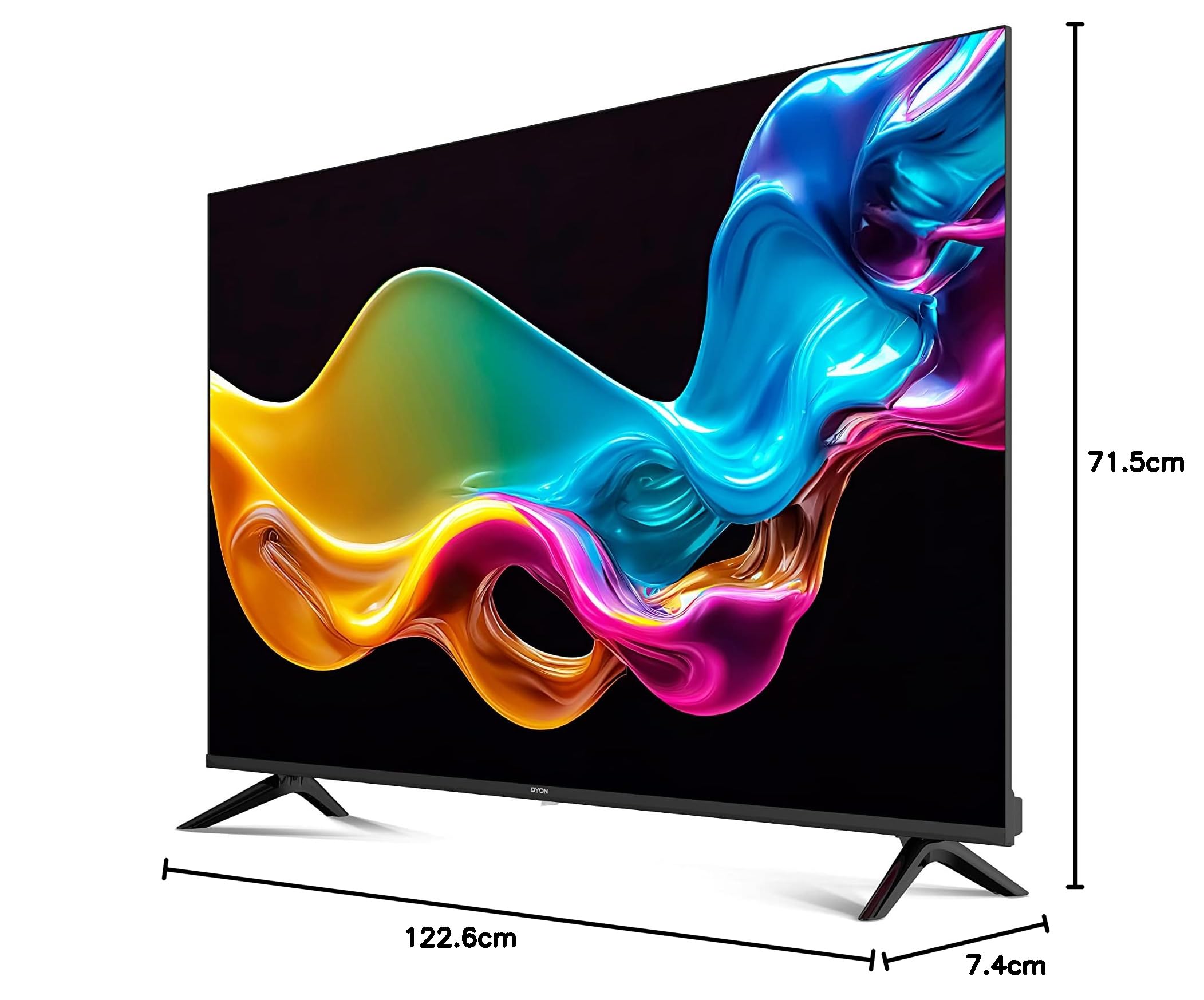 DYON Movie Smart 55 XT-3 139 cm (55 Zoll) Fernseher (4K Ultra-HD Smart TV, HD Triple Tuner (DVB-C/-S2/-T2), Prime Video, Netflix & HbbTV)