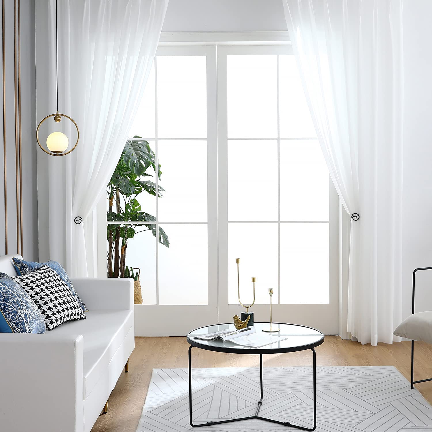 Fermatenda In Metallo - Set Di 2, Nero/argento/bronzo, Facile Installazione Per Tende E Decorazione