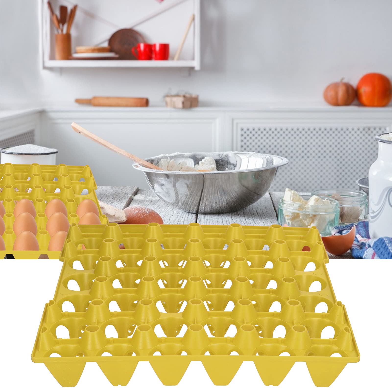 EATAKWARD 8 PCS Plastic Egg Trays Egg Crates 30-Egg Flats For Home - View #8