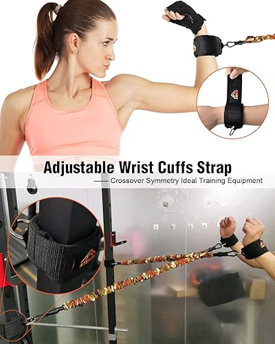 Miniatura 6 de ATENTO 2 pares de correas de tobillo para máquina de cable, cómodos puños acolchados de tobillo para patadas, gimnasio, entrenamiento de glúteos y