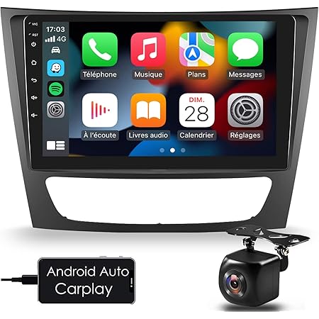 ANKEWAY Android Auto Autoradio Für Mercedes E-Klasse W211 - Mit CarPlay & Rückfahrkamera