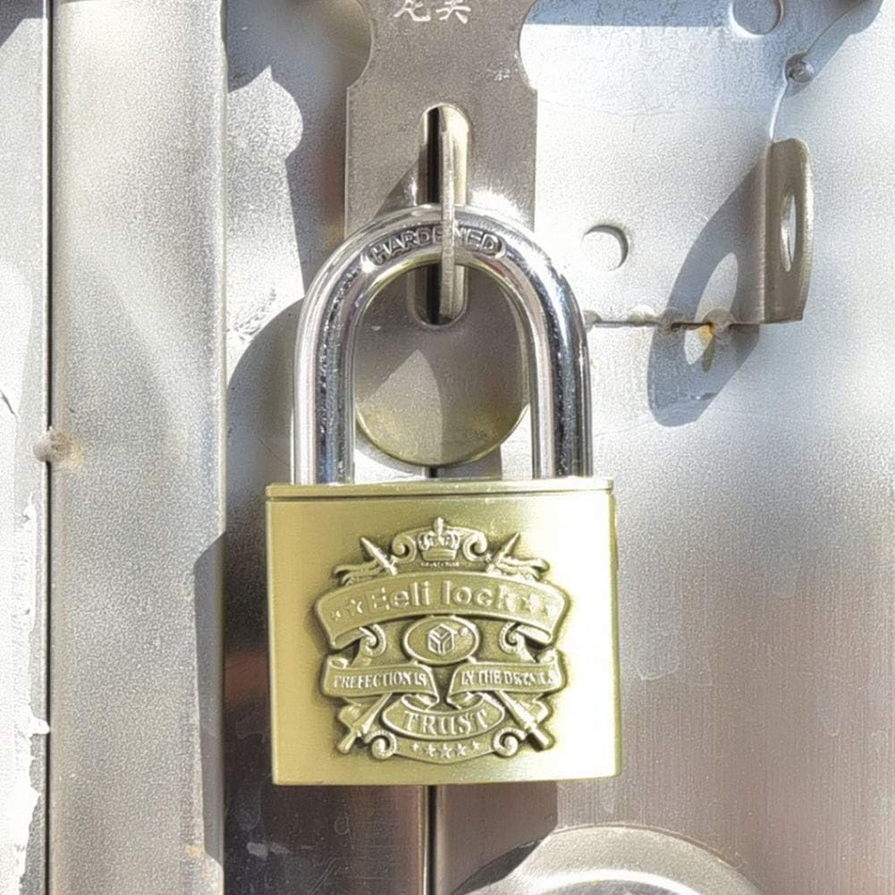 Keyed Padlocks Bronze Key Padlock, Waterproof, Rust-Proof and Anti-Theft, Width 40mm, 50mm, 60mm (1.6/ 2in/ 2.4in), Used for Garage Fence Storage Cabinets (Color : Style1, Size : 50mm)