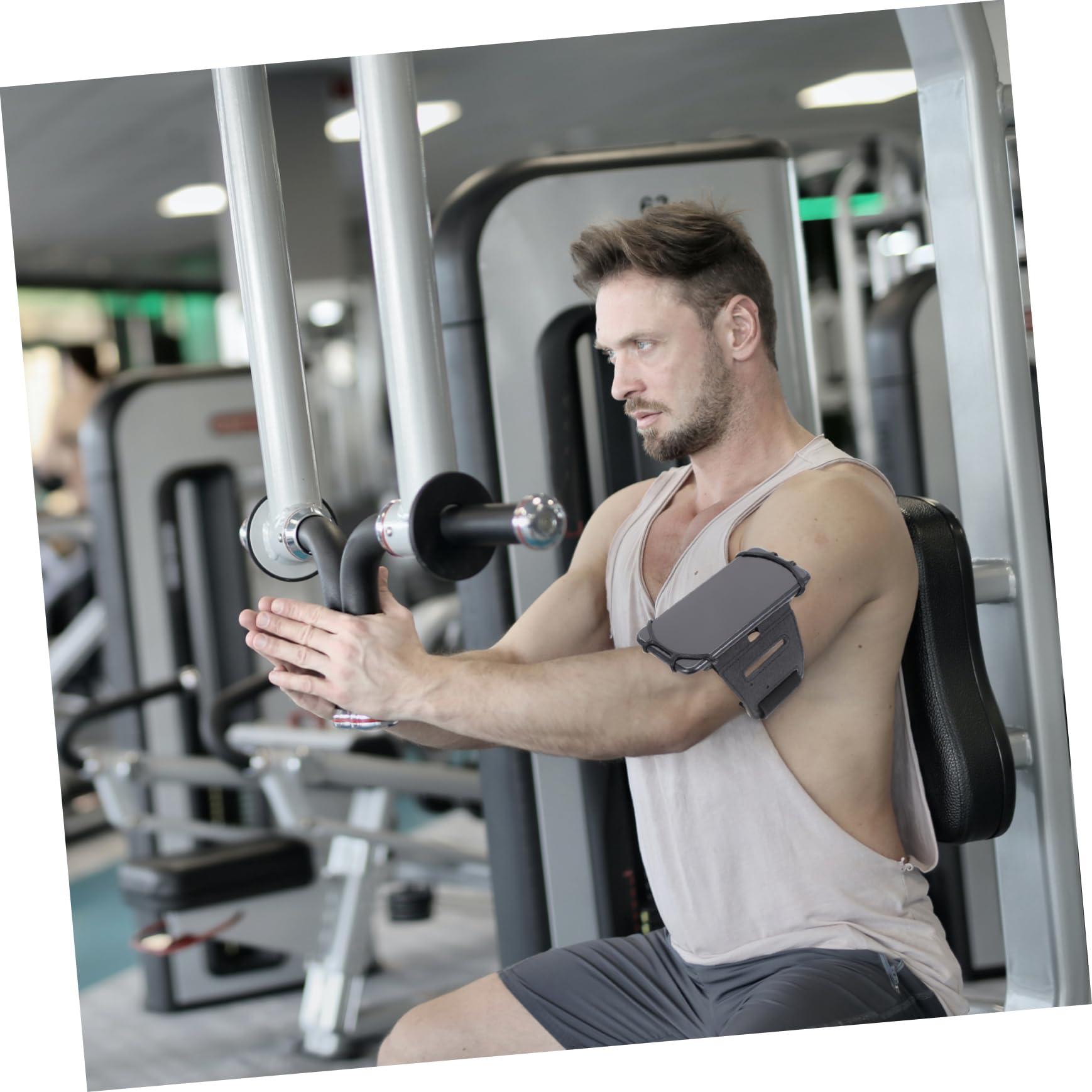 Uonlytech 4pezzi Phone Arm Band Per Corsa e Attività All Aperto Bracciale Mobile Traspirante Compatibile Con Smartphone Design Antiscivolo Per Fitness e Sport
