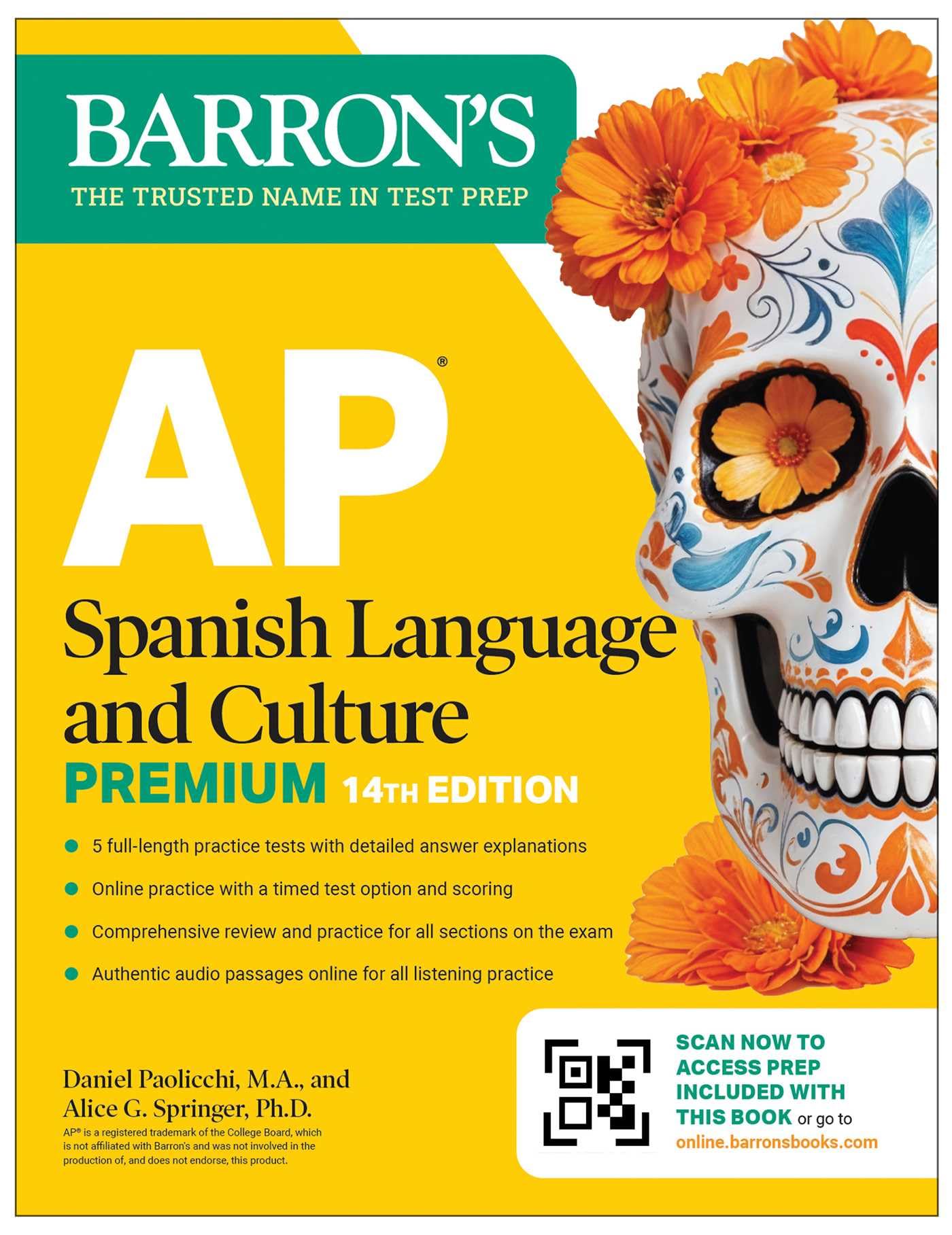 AP Spanish Language and Culture Premium, Fourteenth Edition: Prep Book with 5 Practice Tests + Comprehensive Review + Online Practice (2026) (Barron's AP Prep)