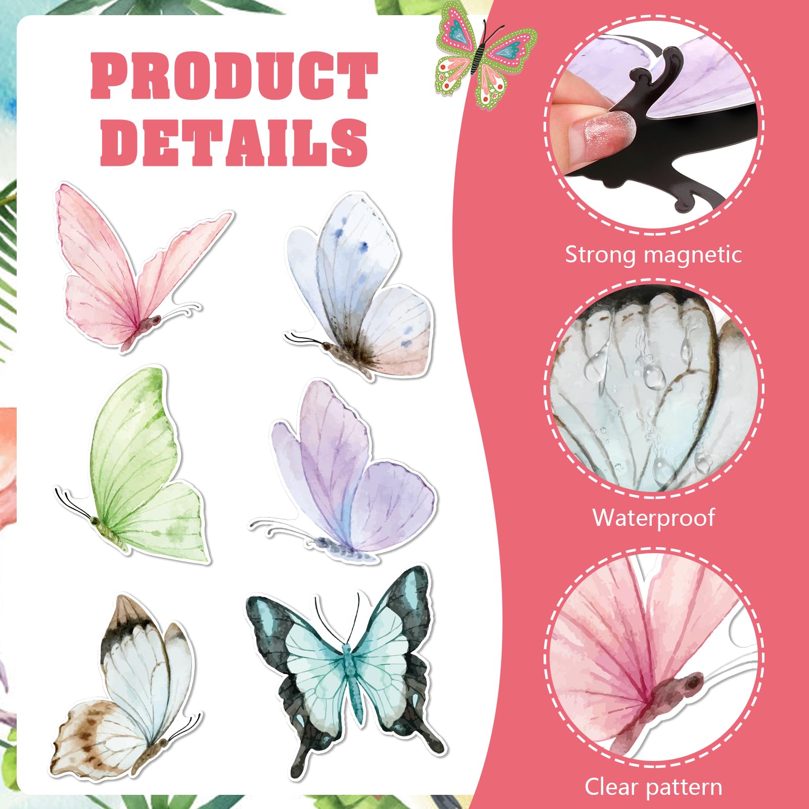 YapitHoe 20 Pièces Stickers Fenetre Autocollant Papillon Autocollants