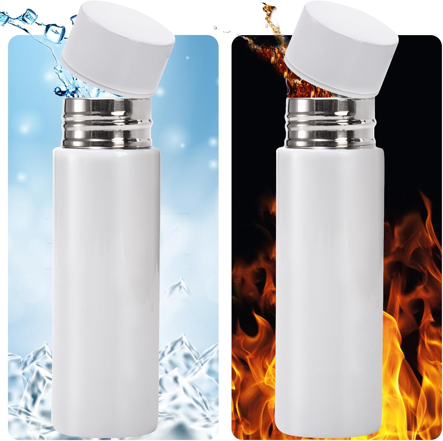 4 Pack Mini Stainless Steel Water Bottles, 4 Oz Small Insulated Purse Pocket Water Bottle, Portable Slim Leak-proof Hot Cold Drink Flask for Travel, Sport, Camping - Image 5