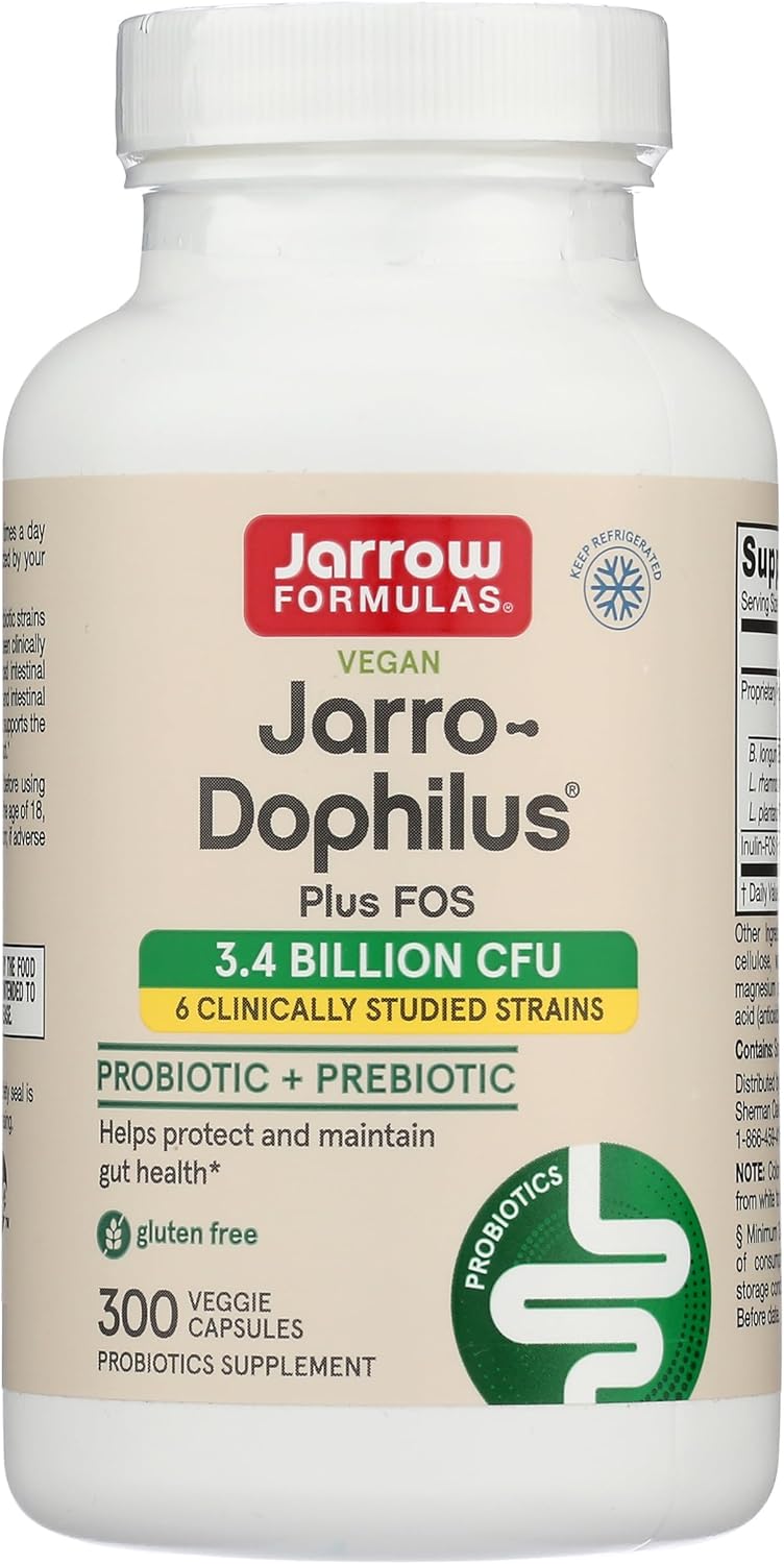 Jarrow Formulas, Dophilus Plus FOS Capsules, 300 Count