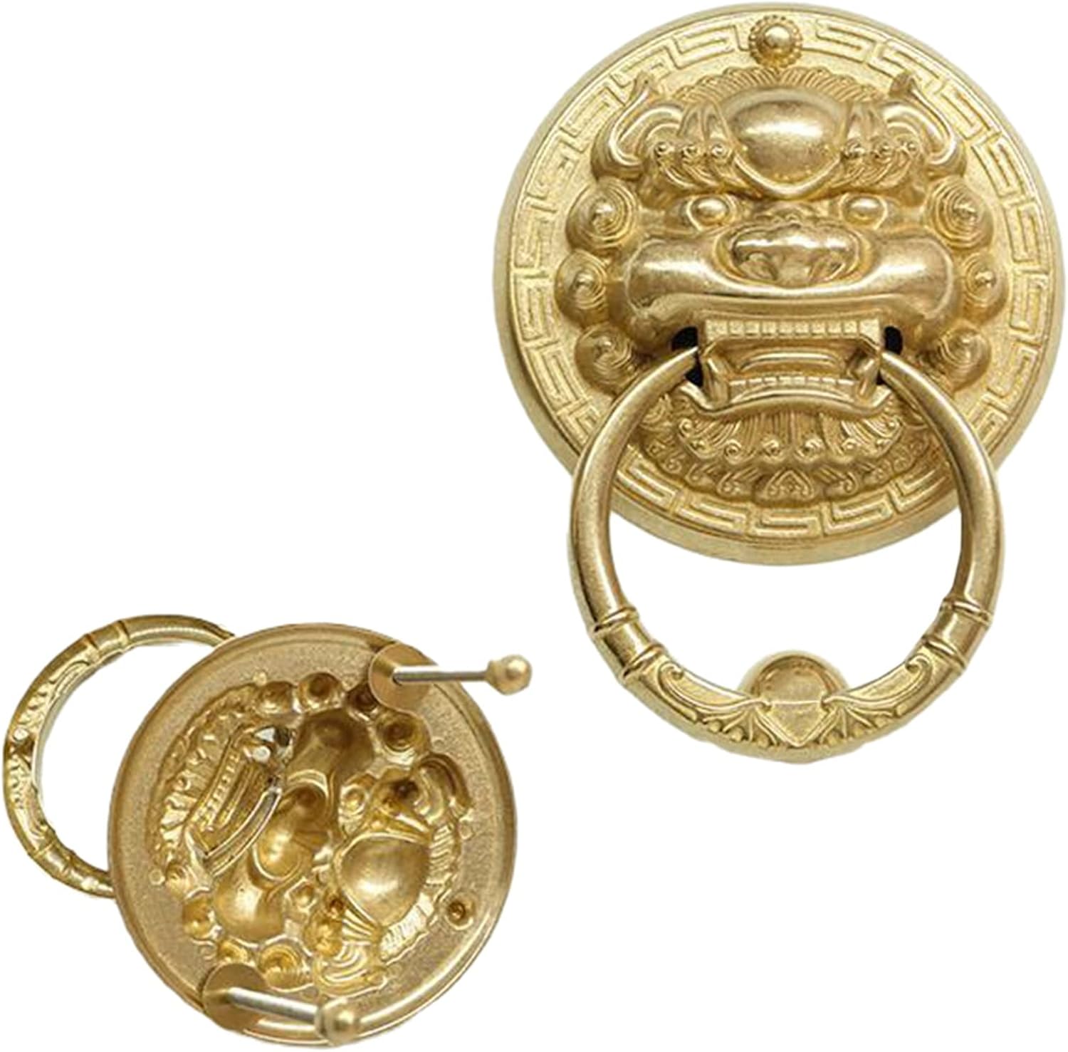 Modern Push Pull Bar Handle, Ancient Vintage Lion Head Door Knocker with Screw Kits, Outdoor Rustproof Door Handle for Shed Door, Wooden Fence & Farmhouse Garden Patio, Easy to Install ( Color : Style