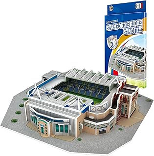 Comprar Georgie Porgy 3D Estadio de Fútbol Puzzles Modelo Juguetes de Construcción Conjuntos para Niños Regalos de Cumpleaños (Stamford Bridge Estadio 45pcs)