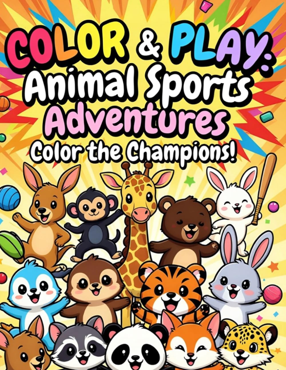 Color & Play: Animal Sports Adventures: Color the Champions!