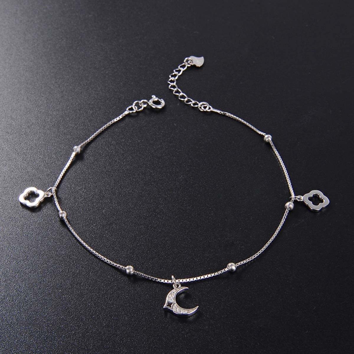 cavigliera Corea 925 Sterling Silver Cavigliera Studentessa di Moda Femminile Catena del Piede retrò, Accessori Moda, Regali di Compleanno