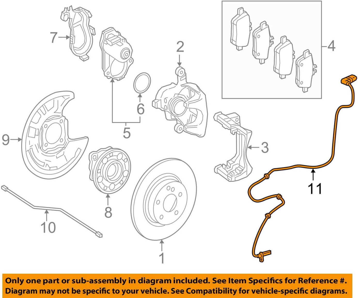 MERCEDES-BENZ 2469059402 GENUINE OEM ABS SENSOR