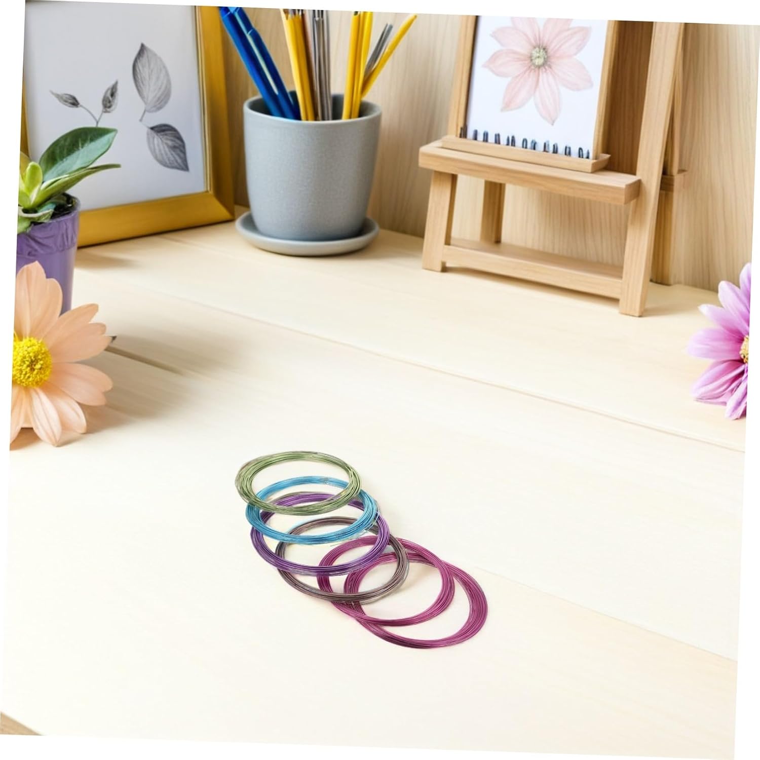 Aluminum Wire for Crafting and Gardening DIY Projects, 6 Rolls of Flexible and Sturdy Wire Suitable for Floral Arrangements and Sculpture Supplies