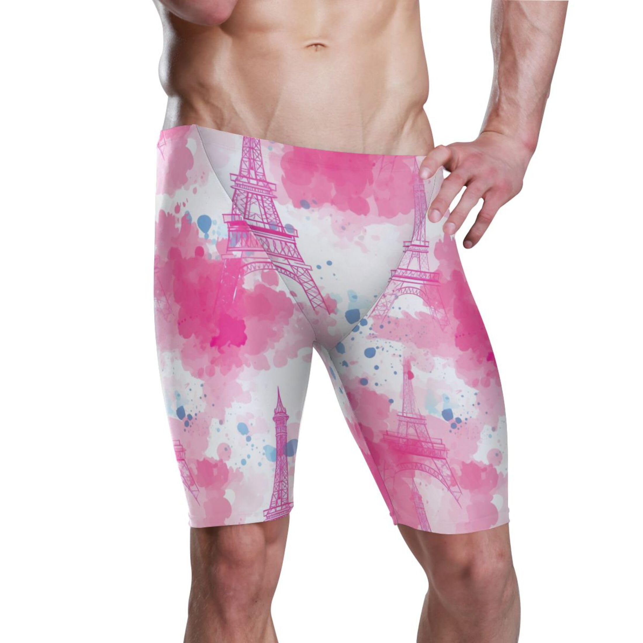 UMIRIKO Paris Eiffel Tower Men's Swim Jammers Swimsuit M B0402095
