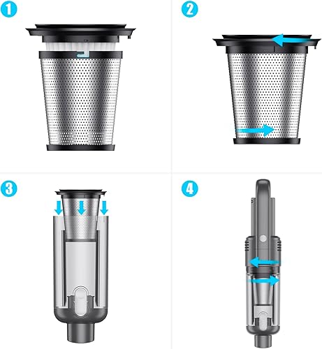 Miniatura 8 de Aspirador de mano sin cable 9500PA Potente succión portátil ligera aspiradora de mano - Batería de gran capacidad dura larga Mini aspiradora