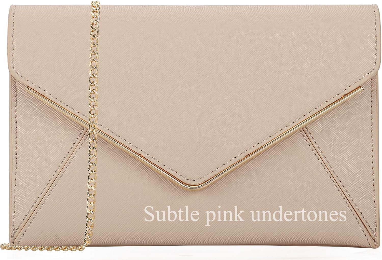 DEXMAY Evening Clutch Handbag for Women Elegant Saffiano PU Leather Envelope Handheld Purse Formal Foldover Dressy Bag - Image 3