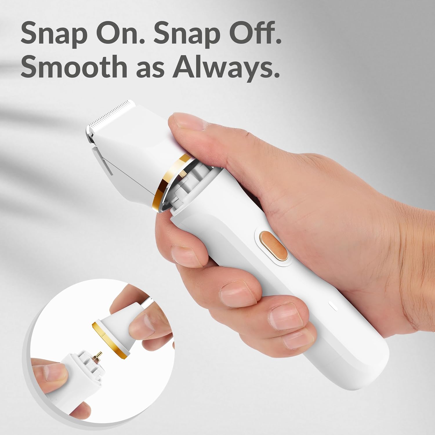 KINGTEE 5-in-1 Electric Bikini Trimmer for Women – IPX7 Waterproof Shaver, Cordless Body & Facial Razors for Women, Ceramic Blades, USB-C Rechargeable, Painless Hair Removal Kit (White) - Image 7