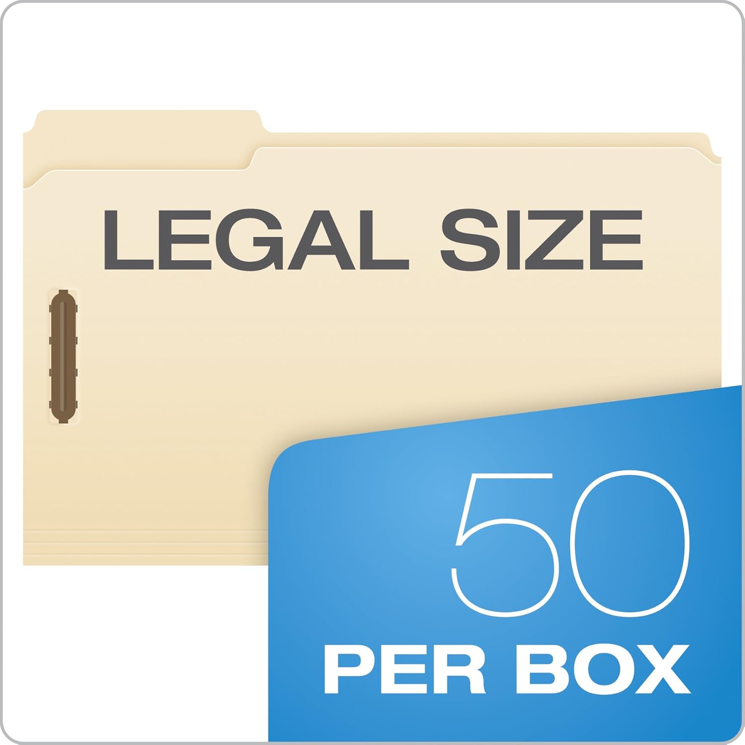Pendaflex Manila Fastener Folders, Legal Size, 2 Fasteners, 1/3 Cut, 50/BX (FM313EE) : Manila File Folders : Office Products