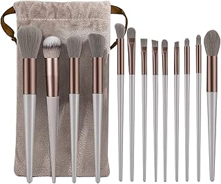 13Pcs Makeup Brushes, Foundation Brushes Professional Makeup Brush Set Soft Bristle Foundation Brush Pink Blush Brush Eyeshadow Brushes Set with Plush Bag (Pink)