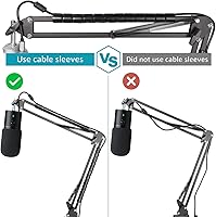 Vista 7 de Razer Seiren X Mic Boom Arm Stand con filtro pop, compatible con micrófono USB Razer Seiren X con funda para cable por SUNMON