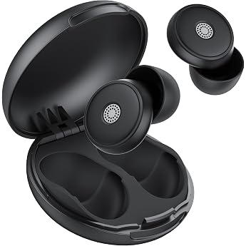 Ear Plugs for Sleeping 45 dB Soft and Reusable Silicone Earplugs with 8 Ear Caps and Carry Bag Sleeping Concert Work Study Travel Black