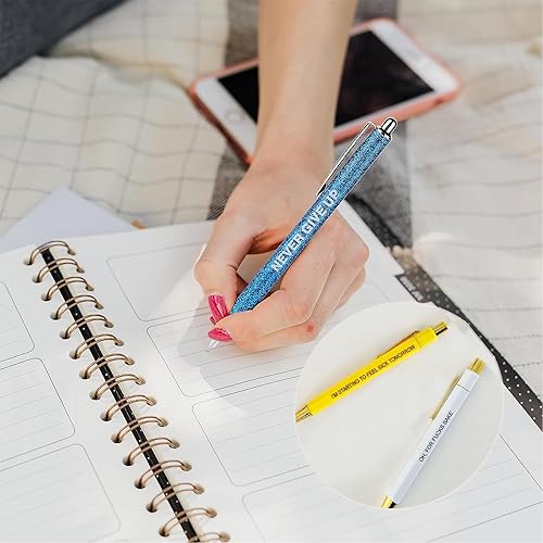 Miniatura 3 de Mementofor - Juego de bolígrafos motivacionales, divertidos bolígrafos de palabras juradas, juego de bolígrafos diarios para mujeres, bolígrafos