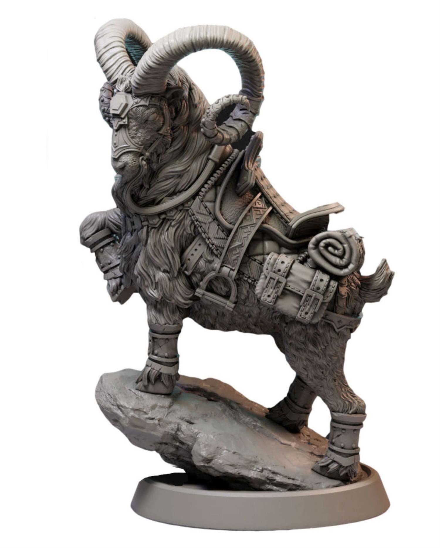 Figurine de chèvre en résine 56mm ZHANGJING DA-012 à peindre