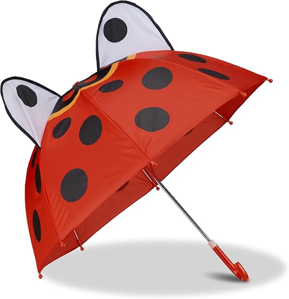 Parapluie Enfant Miraculous Coccinelle 45.7 Cm - Parapluie Manuel Avec Poignée Confort