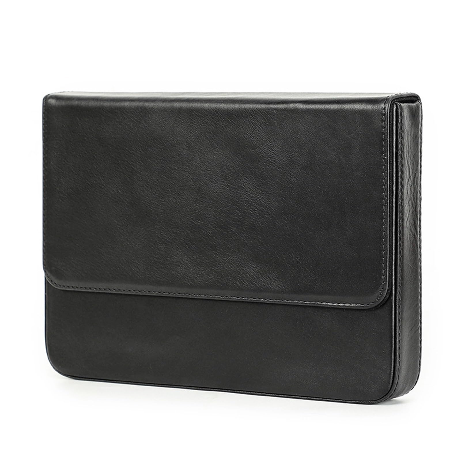 Astuccio portapenne in Pelle, Astuccio portapenne colorato in Pelle Astuccio portapenne Rimovibile con cassetto Fatto a Mano da 12 Pezzi(Black)
