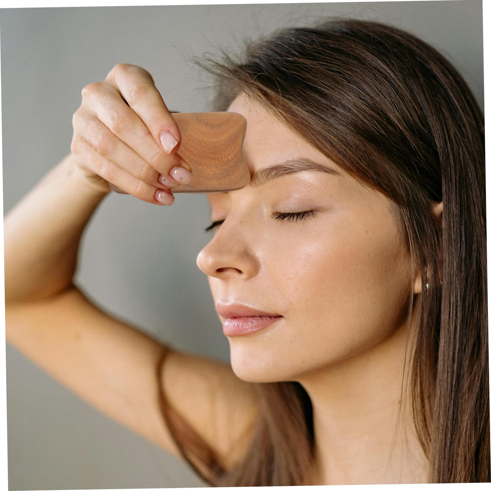 Beavorty 5 Pezzi Di Strumento Di Massaggio Multifunzione in Legno Gua Sha Per Viso E Corpo Design Confortevole Sicuro Per Luso Quotidiano