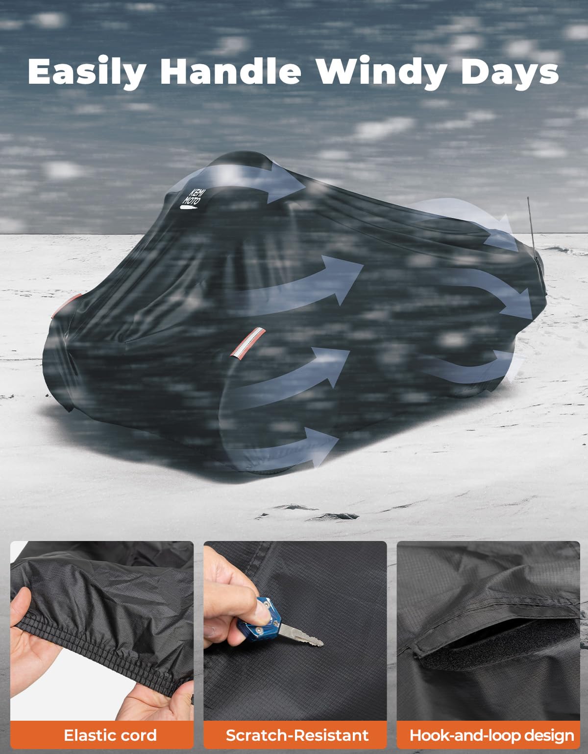 KEMIMOTO Vollständige Abdeckung, kompatibel mit Can-Am Spyder RT/RT Limited 2020–2025, Allwetterschutz, 420D Oxford-Gewebe, staubdicht, wasserabweisend, UV- und Hitzeschutz, kompatibel mit