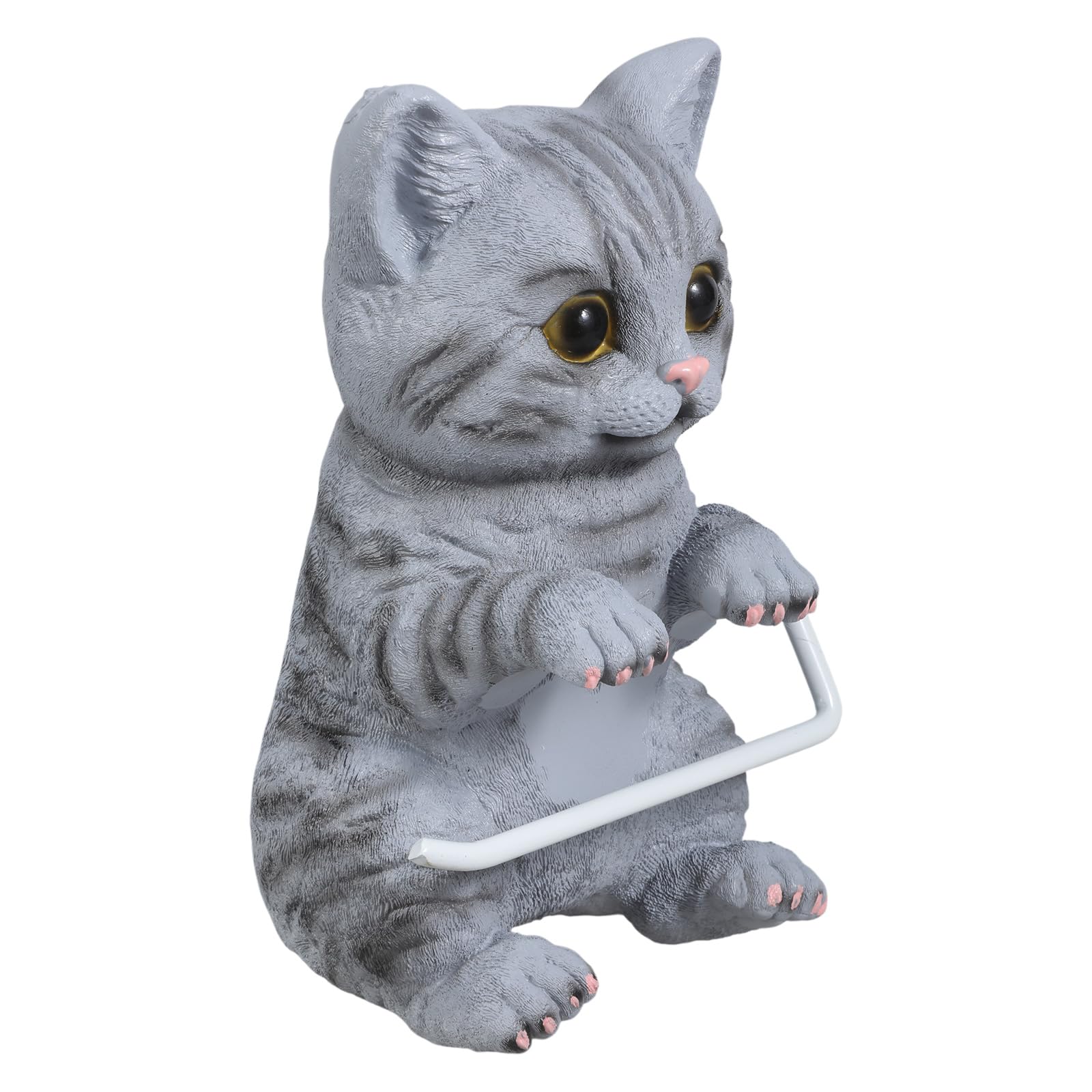 Yhplxyuus Kittys Themed Bathroom Tissue Roll Dispenser Wall Mounted Storage Resin Materials Compacts Space Efficient Home Decoration Cats Themed Bathroom Accessory