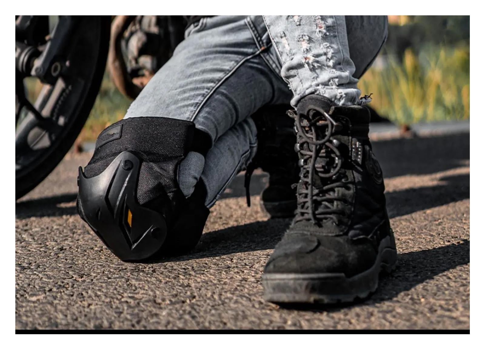 Coderas reflectantes Rodilleras para ciclismo Rodilleras para motociclista, Protector de codo para motocicleta, conjunto de coderas para Moto, rodilleras para ciclismo de montaña, Protector deslizante